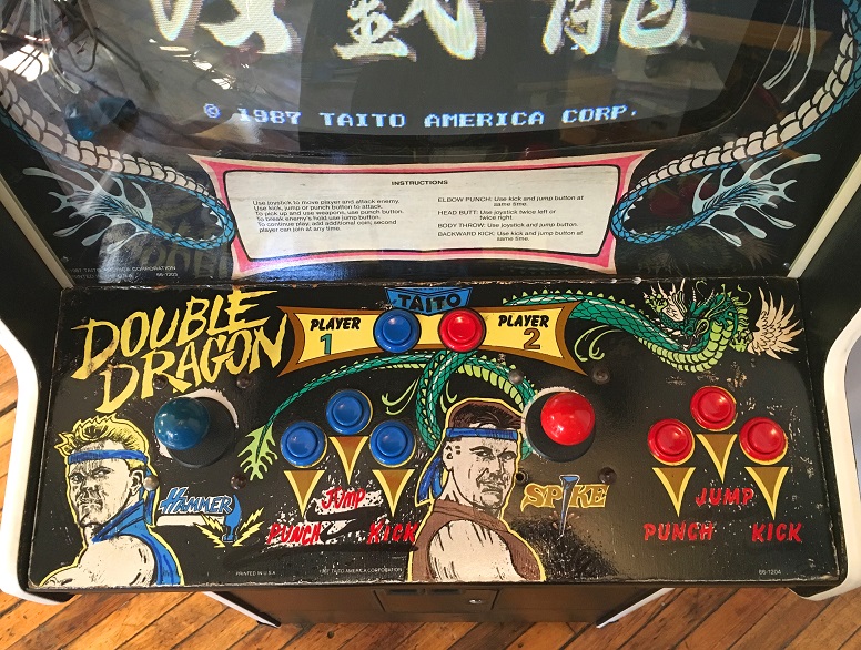 Double Dragon Arcade 1up Bezel Control Panel and Marquee