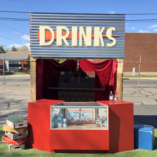drinks stand outdoor movie screen rentals