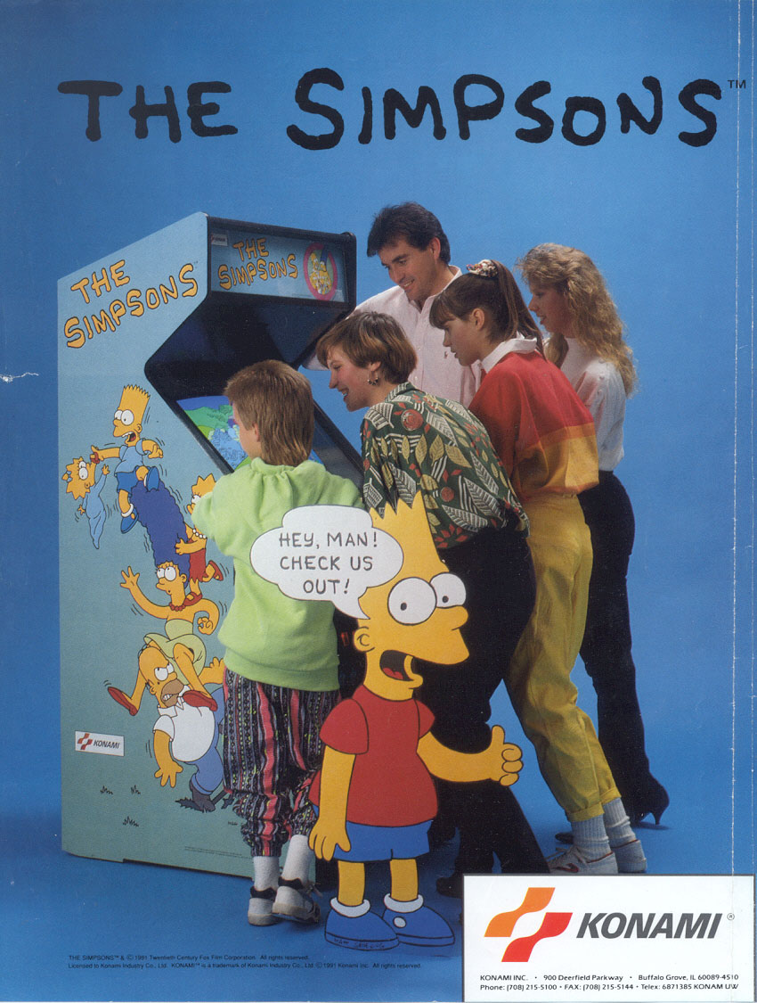 the simpsons video arcade game for sale vintage