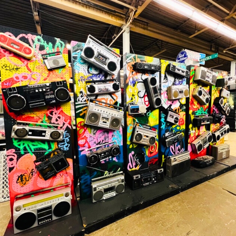 vintage Boombox Wall prop rental NY